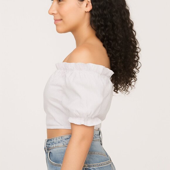 Off The Shoulder Puff Sleeve Top Size : M - Picture 3 of 4